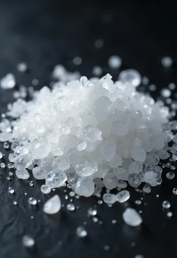 Sidrunhape peene kristallilise pulbrina väikeses kausis ja puidust lusikal