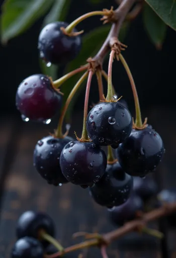 Pihlakamarjad, erkpunane värv ja kergelt kortsus pind