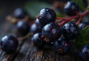 Pihlakamarjad, erkpunane värv ja kergelt kortsus pind