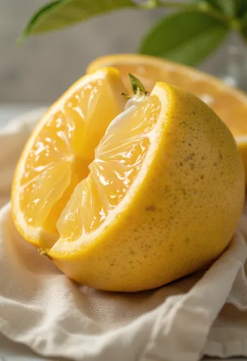 Pomelo viil, erkkollane ja roosakas viljaliha, värske tekstuur
