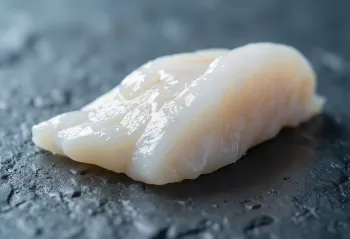 Värske tursafilee sidruni, peterselli ja meresoolaga puidust lõikelaual