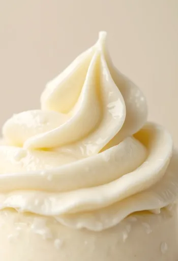 Kreemjas võikreem klaaskausis ja puidust pinnal spaatliga laiali aetud