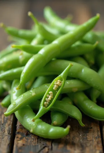 Värsked rohelised aedoakaunad lõikelaual, osaliselt tükeldatud