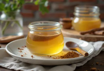 Kaneeline ghee serveerituna värske saia ja biskviidiga