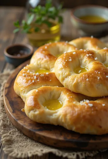 Traditsiooniline pärmi-focaccia serveerituna