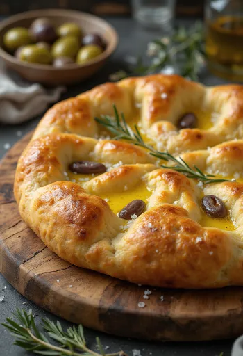 Pizza Focaccia soola ja oliiviõliga Liguuriast