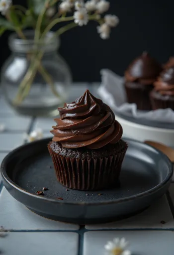 Värskelt küpsetatud trühvli cupcake