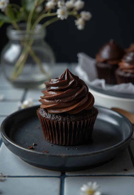 Värskelt küpsetatud trühvli cupcake