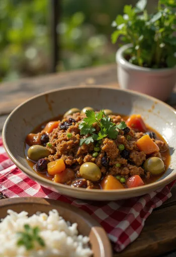Picadillo, Kuuba hakkliharaguu serveerituna