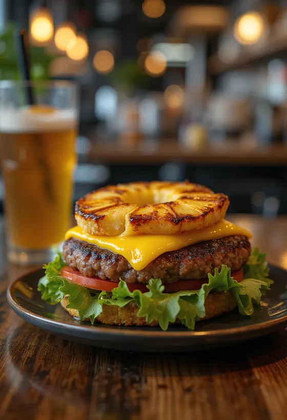 Hawaii burger grillitud ananassiga