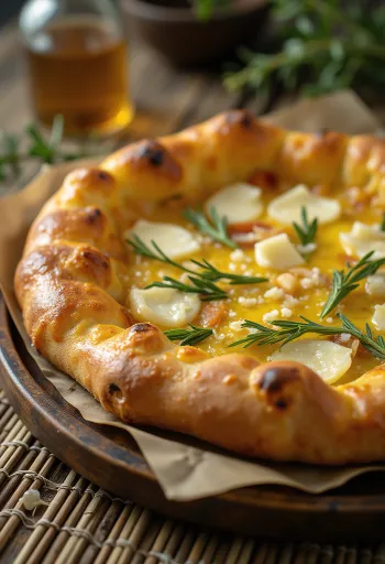 Pizza al Rosmarino rosmariini ja parmesaniga
