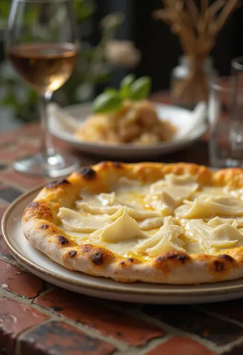 Pizza al Tartufo Bianco valge trühvli ja juustudega
