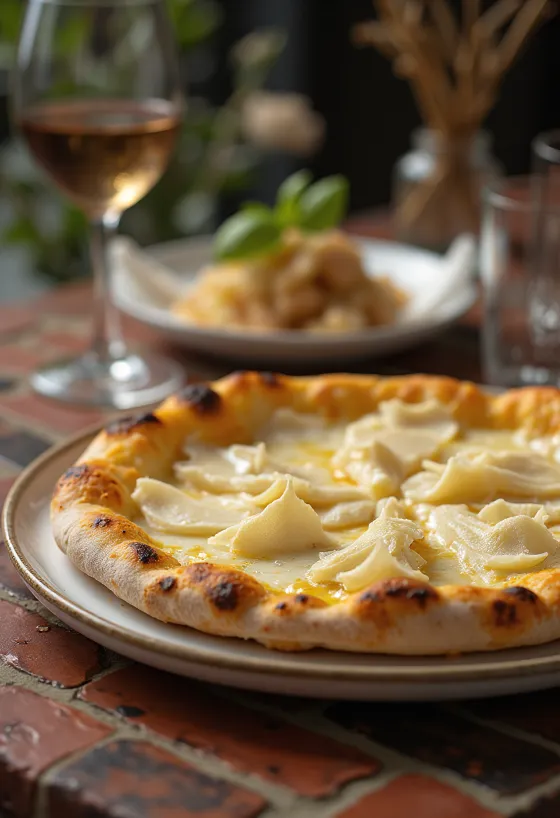 Pizza al Tartufo Bianco valge trühvli ja juustudega