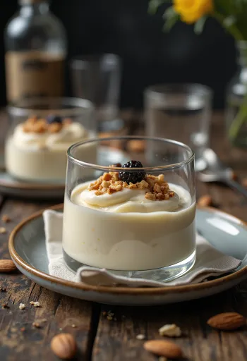 Mandlipiima panna cotta klaasis