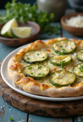 Pizza al Zucchini suvikõrvitsa ja juustudega