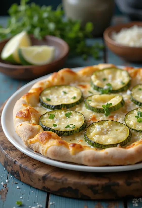 Pizza al Zucchini suvikõrvitsa ja juustudega