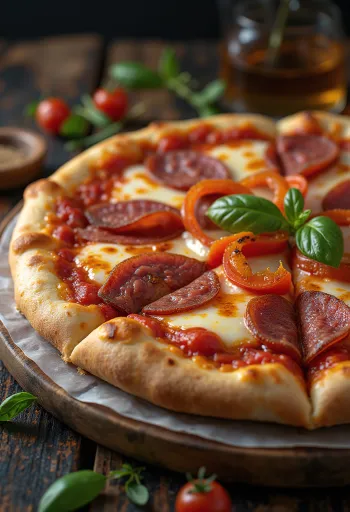 Pizza alla Campagnola salaami ja köögiviljadega