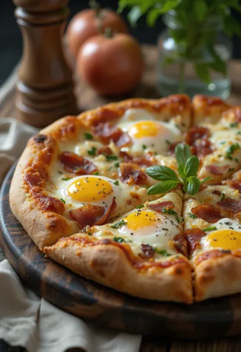Pizza Rustica Abruzzese peekoni, muna ja pecorino juustuga