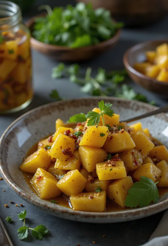 Vürtsikas achar serveeritult