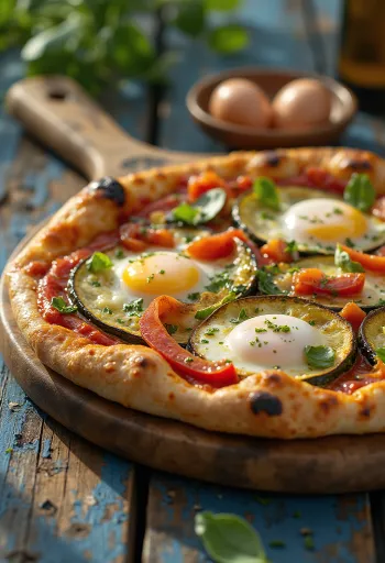 Pizza alla Griglia grillitud köögiviljadega