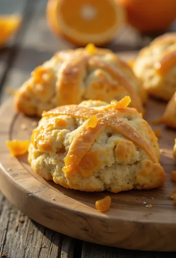 Apelsini-sukaadi scone