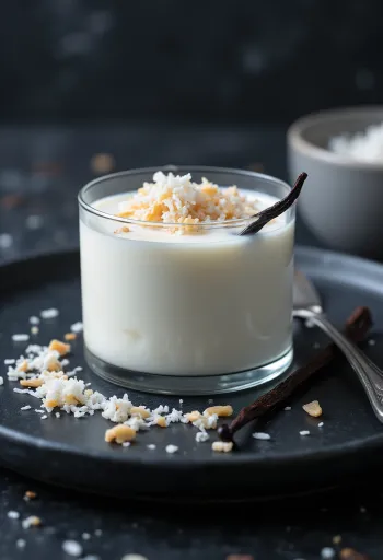 Kookose-pannacotta serveerituna