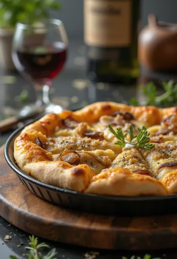 Pizza Sfincione Sitsiilia paksu põhja ja magusa sibulaga