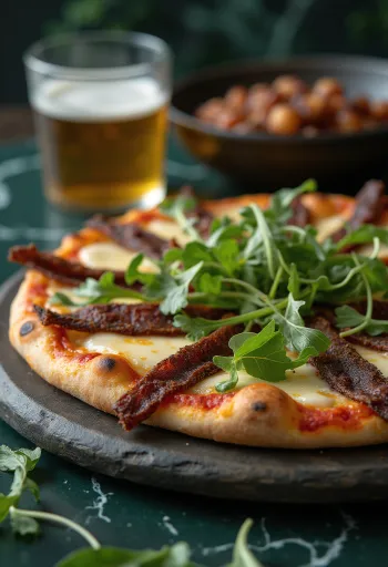 Pizza Sudafricana serveerituna