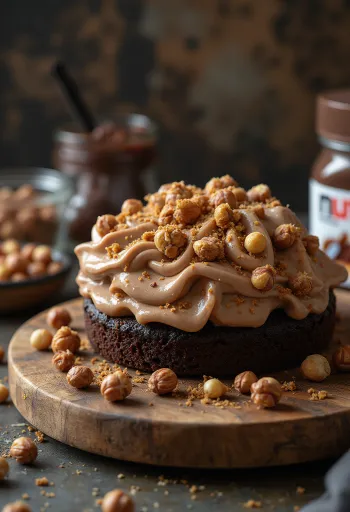 Nutella-mascarpone tort vahukoore ja šokolaadilaastudega
