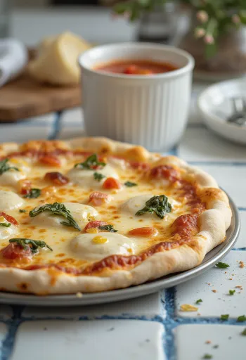 Pizza alla Ricotta ricotta ja juustuga