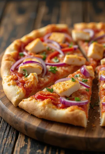 Pizza al Pollo küpsetatud kanafilee ja värskete ürtidega
