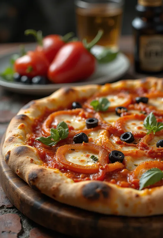 Pizza alla Zingara köögiviljade ja vorstiga