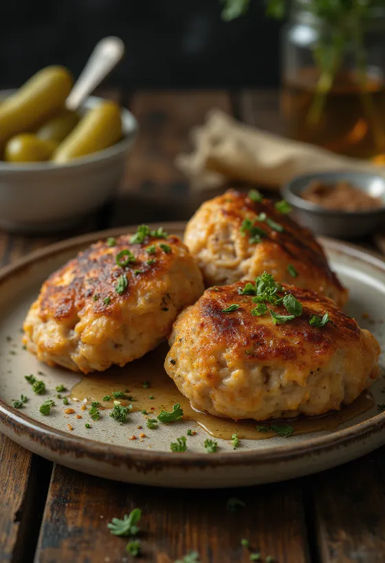 Kalkunikotletid värske salatiga serveerituna