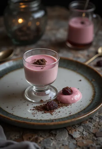 Puntši panna cotta serveerituna