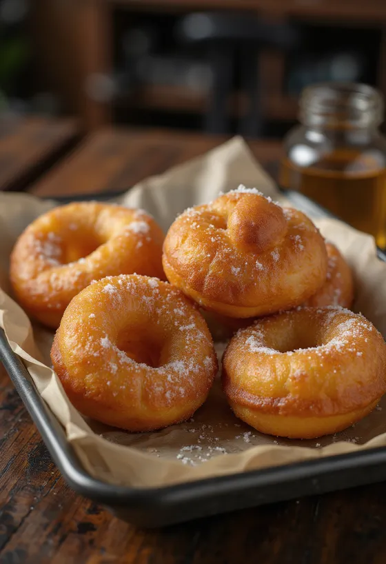 Malasada serveerituna