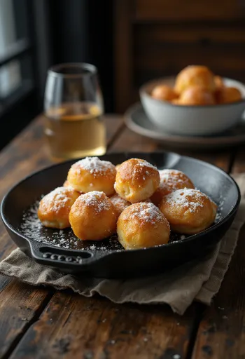 Æbleskiver Taani pallikoogid tuhksuhkruga