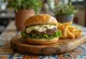Mozzarella juustu burger mahlase lihapihvi ja värske basiilikuga