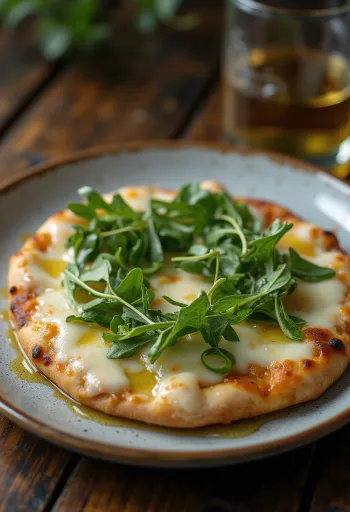 Pizza Bianca con Rucola rukola ja juustuga