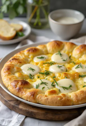 Serveeritud keto-juustufocaccia