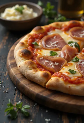 Pizza con Pancetta peekoni ja juustuga