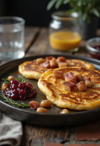 Fläskpannkaka serveerituna