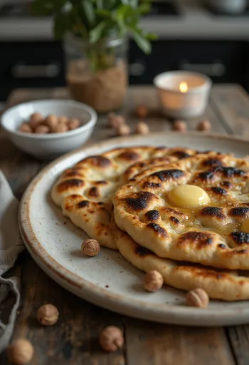 Šokolaadi-pähklikreemiga naan leib