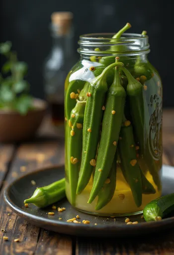 Tšilline marineeritud okra purgis
