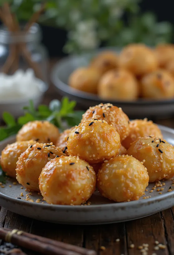 Bánh Cam – traditsiooniline Vietnami seesamiseemnetega kook
