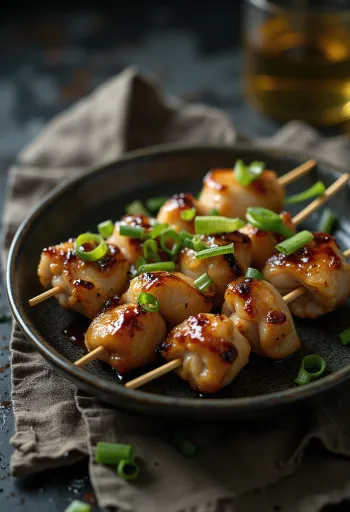 Yakitori kanavardad serveerituna
