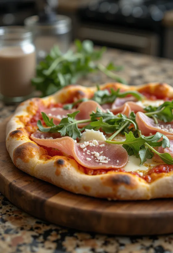 Pizza con Speck e Rucola speck-singi ja värske rukolaga
