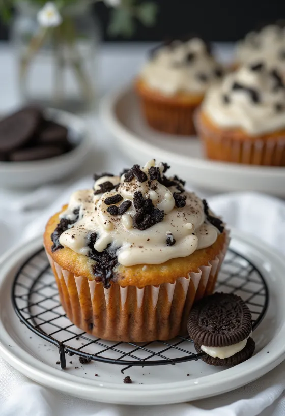 Oreo tassikoogid serveerituna