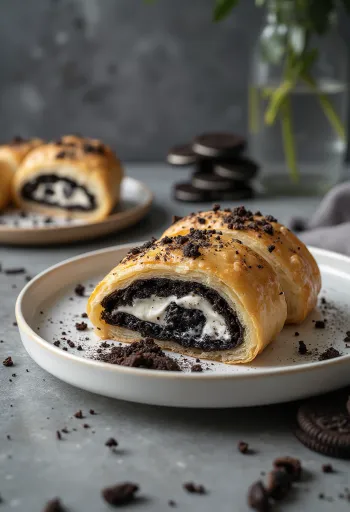 Oreo struudel serveerituna