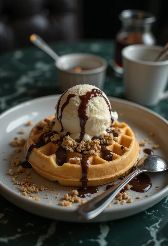 Serveeritud jäätisevahvel