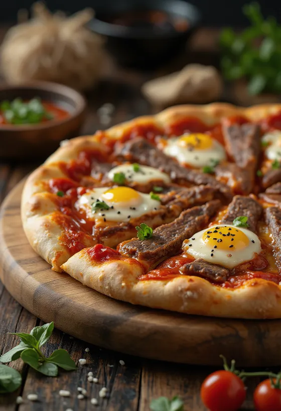 Bulgogi veiselihapitsa Korea stiilis serveerituna